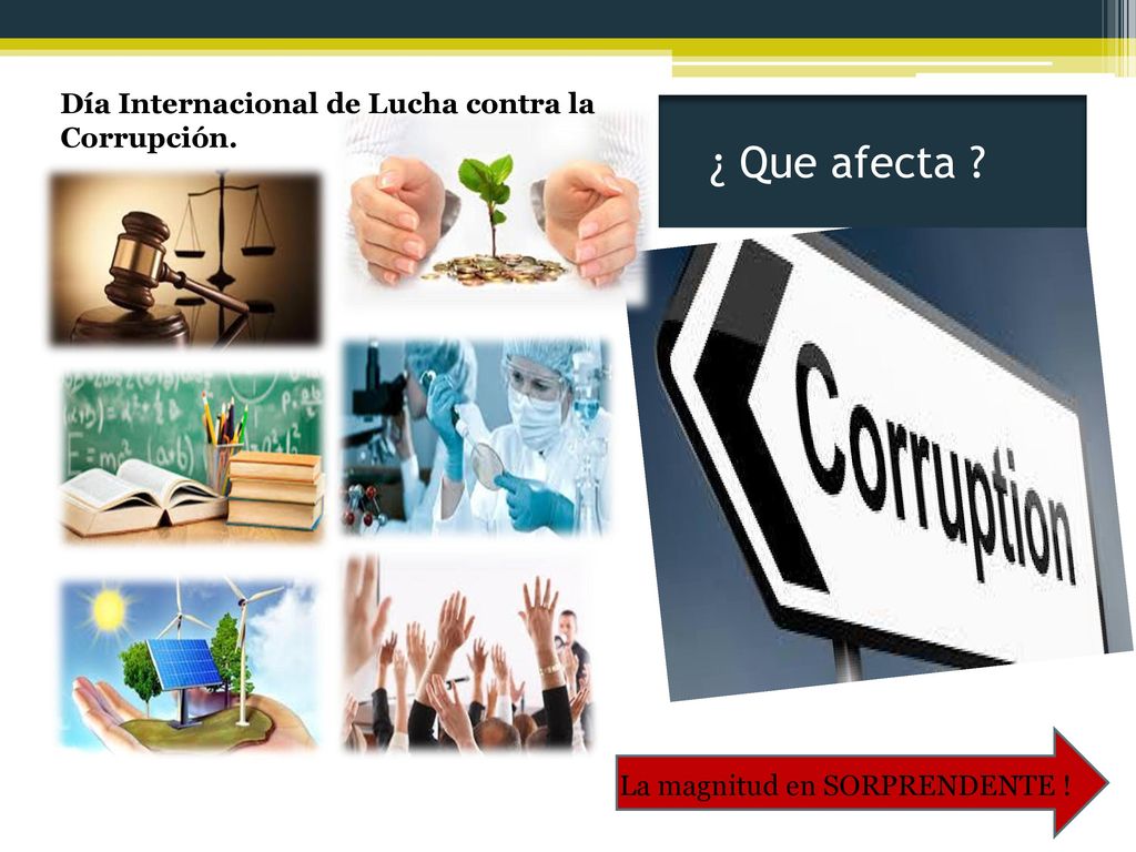 ¿ Que afecta Día Internacional de Lucha contra la Corrupción.