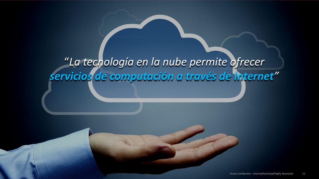 La tecnología en la nube permite ofrecer servicios de computación a través de Internet