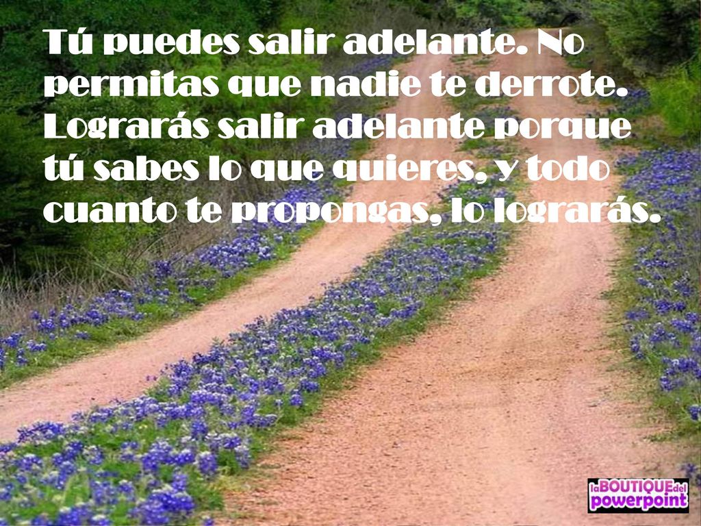 Tú puedes salir adelante. No permitas que nadie te derrote
