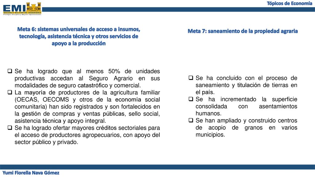 Meta 7: saneamiento de la propiedad agraria Yumi Fiorella Nava Gómez