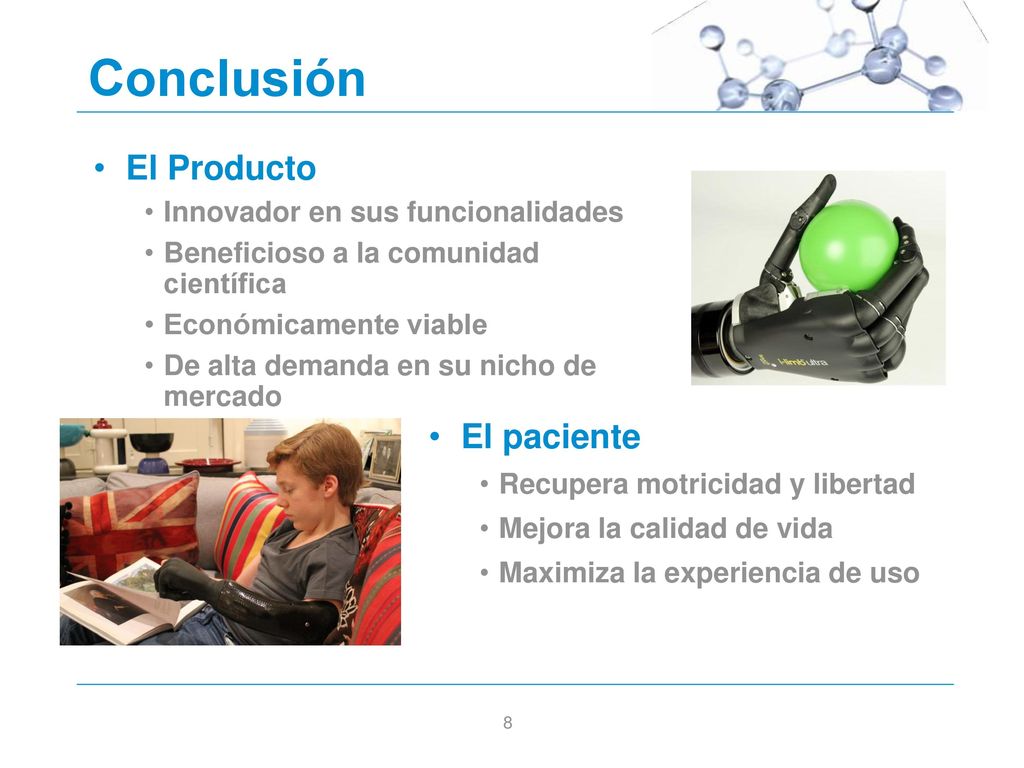 Conclusión El Producto El paciente Innovador en sus funcionalidades
