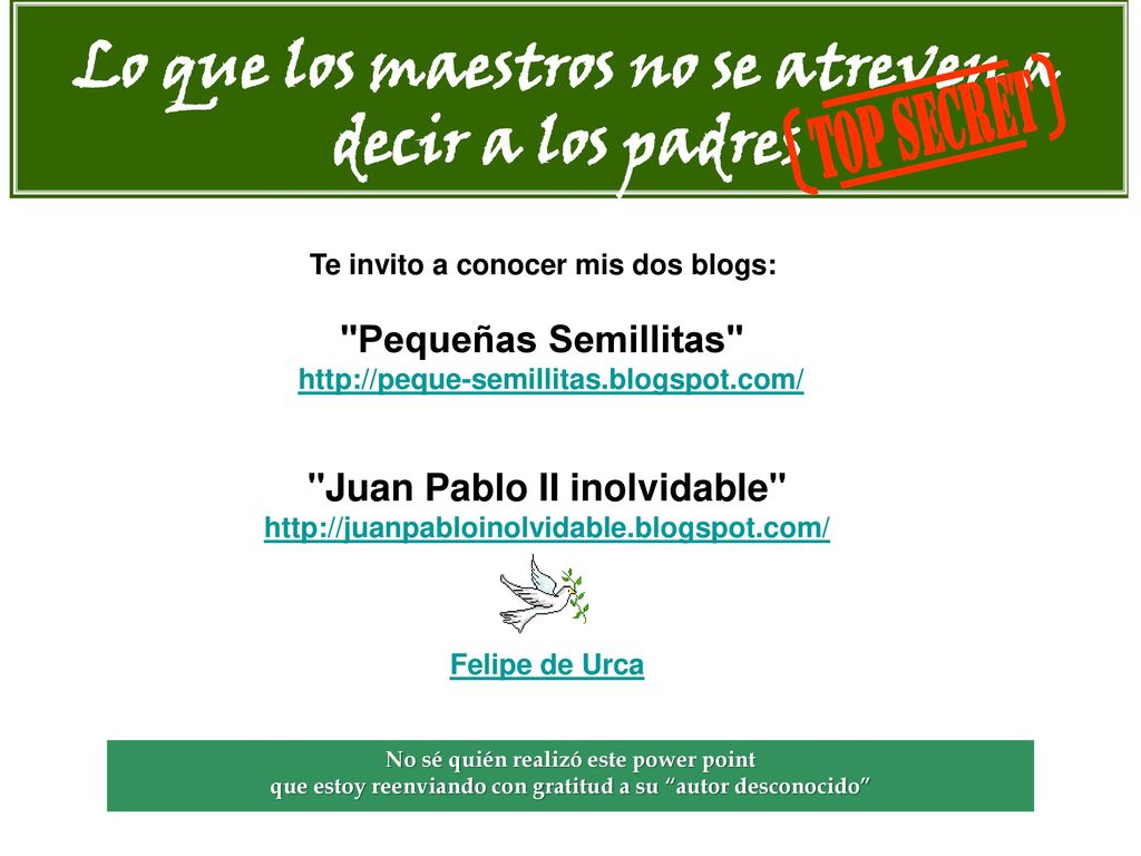Lo que los maestros no se atreven a decir a los padres