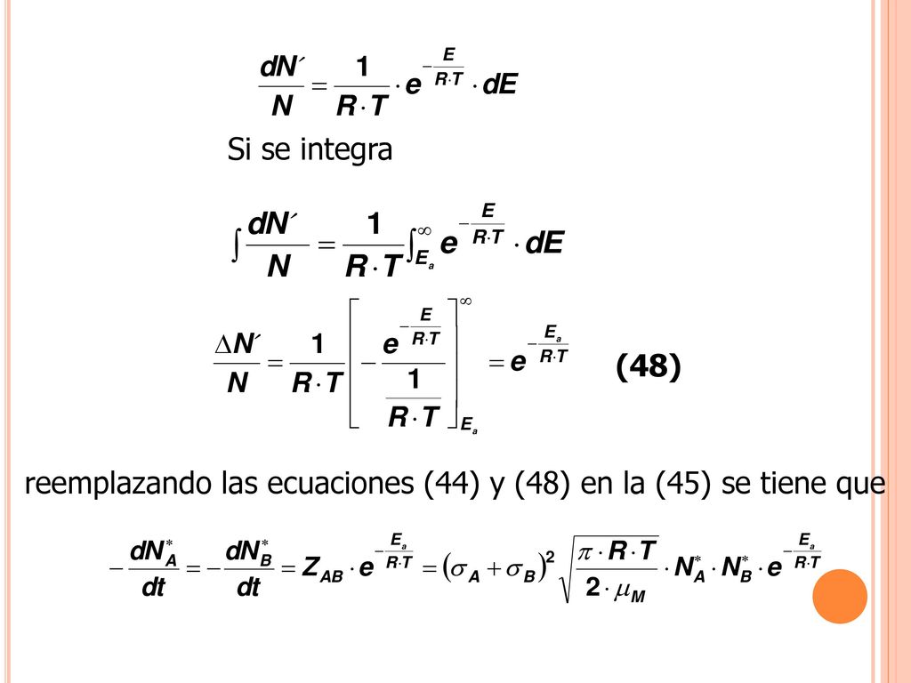 Si se integra (48) reemplazando las ecuaciones (44) y (48) en la (45) se tiene que