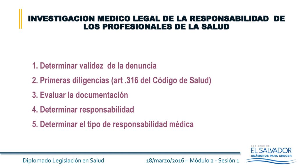 INVESTIGACION MEDICO LEGAL DE LA RESPONSABILIDAD DE LOS PROFESIONALES DE LA SALUD