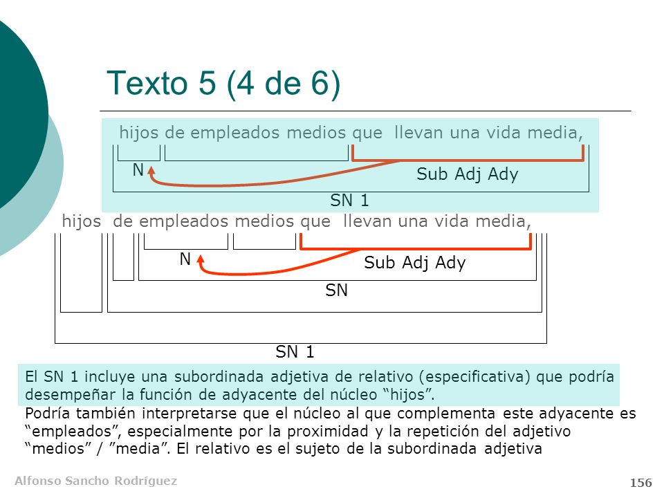 Texto 5 (4 de 6) hijos de empleados medios que llevan una vida media,