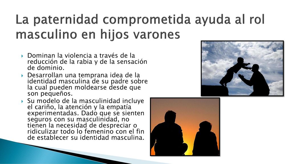 La paternidad comprometida ayuda al rol masculino en hijos varones