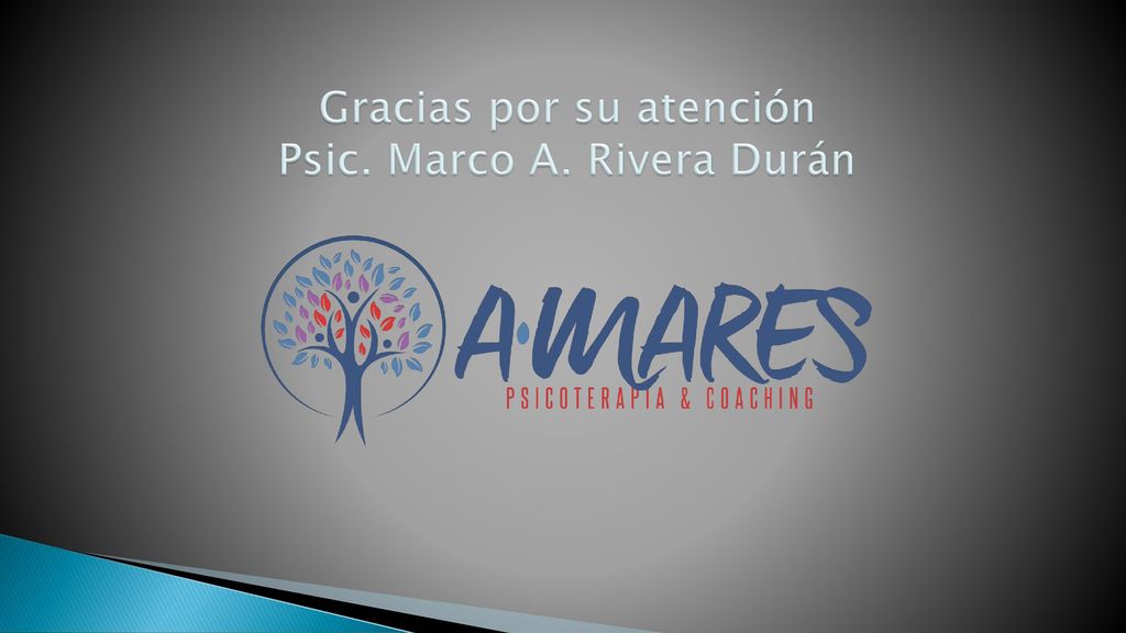 Gracias por su atención Psic. Marco A. Rivera Durán