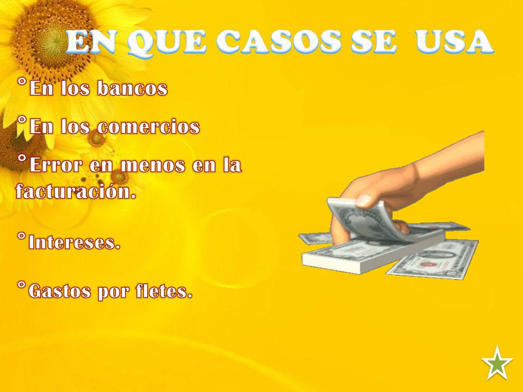 EN QUE CASOS SE USA °En los bancos °En los comercios