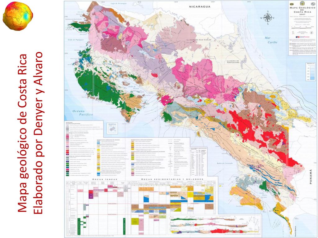 Mapa geológico de Costa Rica Elaborado por Denyer y Alvaro