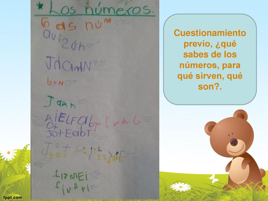 Cuestionamiento previo, ¿qué sabes de los números, para qué sirven, qué son .