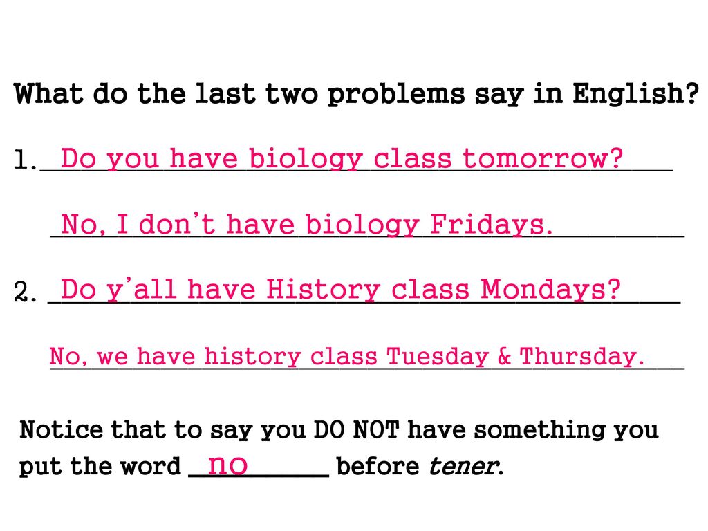 no What do the last two problems say in English