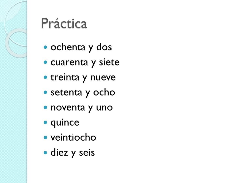Práctica ochenta y dos cuarenta y siete treinta y nueve setenta y ocho