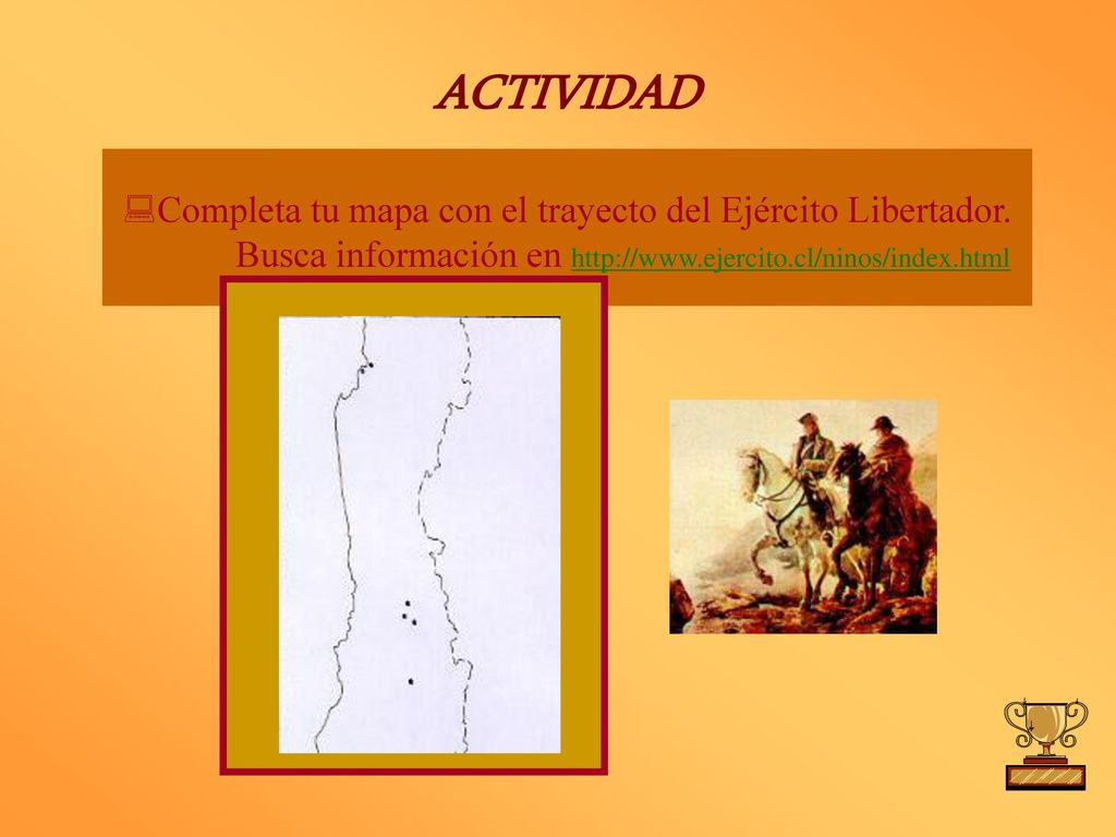 ACTIVIDAD Completa tu mapa con el trayecto del Ejército Libertador.