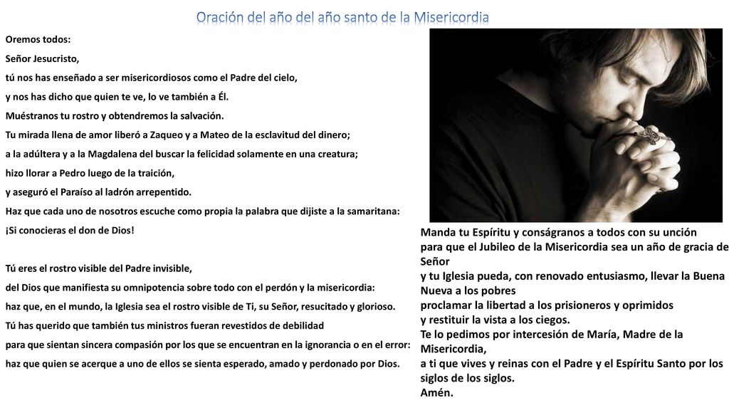 Oración del año del año santo de la Misericordia