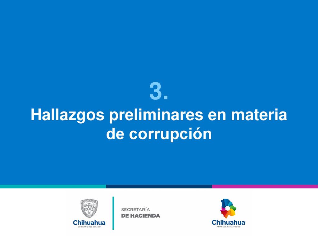 3. Hallazgos preliminares en materia de corrupción