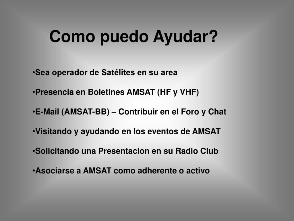 Como puedo Ayudar Sea operador de Satélites en su area