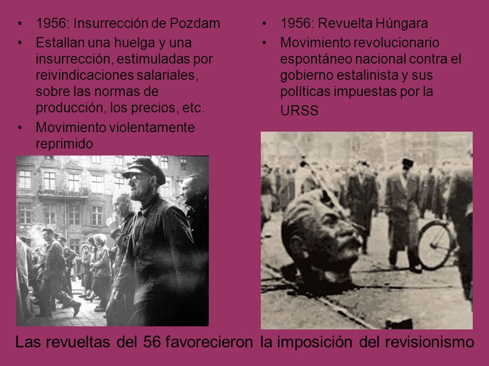 Las revueltas del 56 favorecieron la imposición del revisionismo