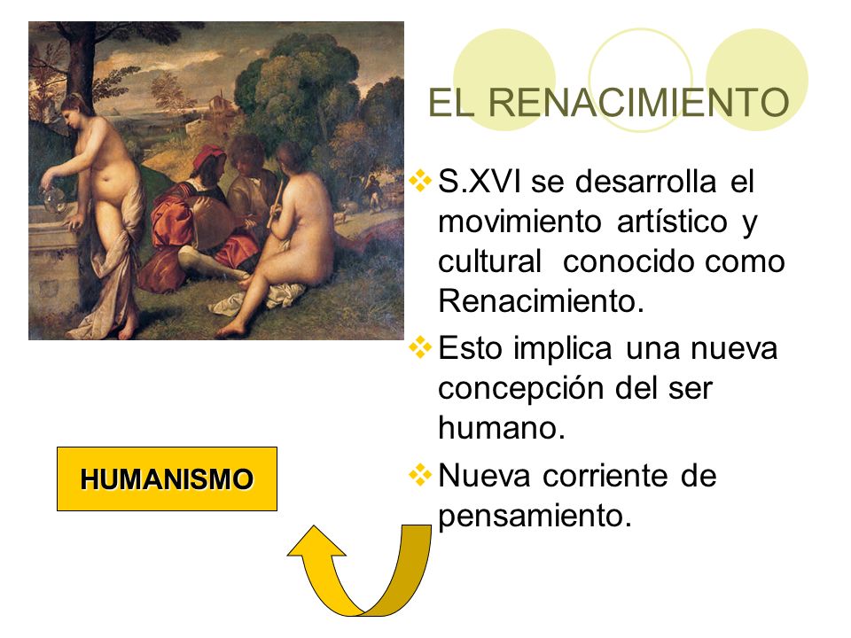 EL RENACIMIENTO S.XVI se desarrolla el movimiento artístico y cultural conocido como Renacimiento.
