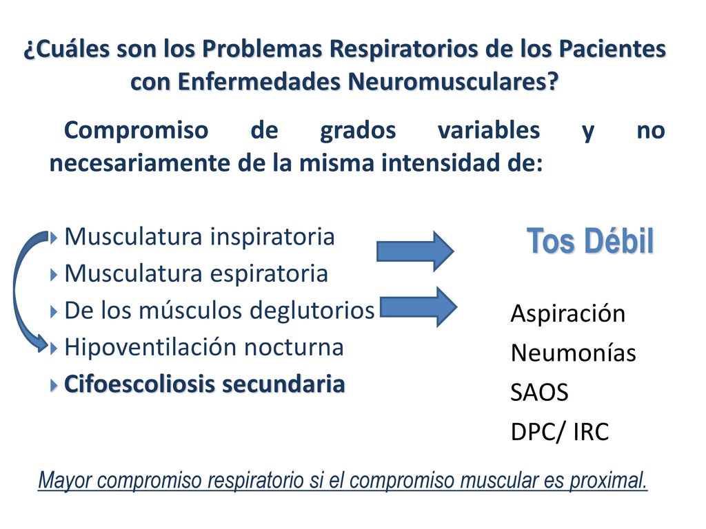 ¿Cuáles son los Problemas Respiratorios de los Pacientes con Enfermedades Neuromusculares