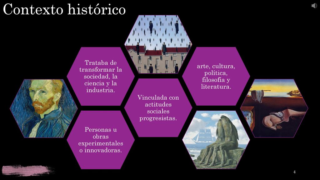 Contexto histórico Trataba de transformar la sociedad, la ciencia y la industria. arte, cultura, política, filosofía y literatura.