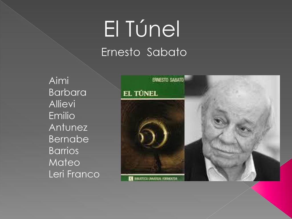 El Túnel Ernesto Sabato Aimi Barbara Allievi Emilio Antunez Bernabe