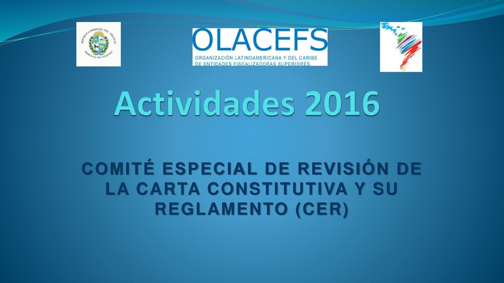 Actividades 2016 COMITÉ ESPECIAL DE REVISIÓN DE LA CARTA CONSTITUTIVA Y SU REGLAMENTO (CER)