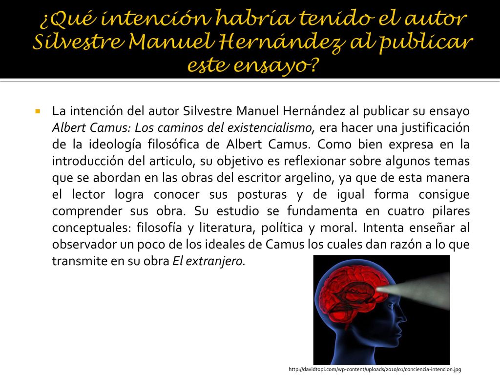 ¿Qué intención habría tenido el autor Silvestre Manuel Hernández al publicar este ensayo