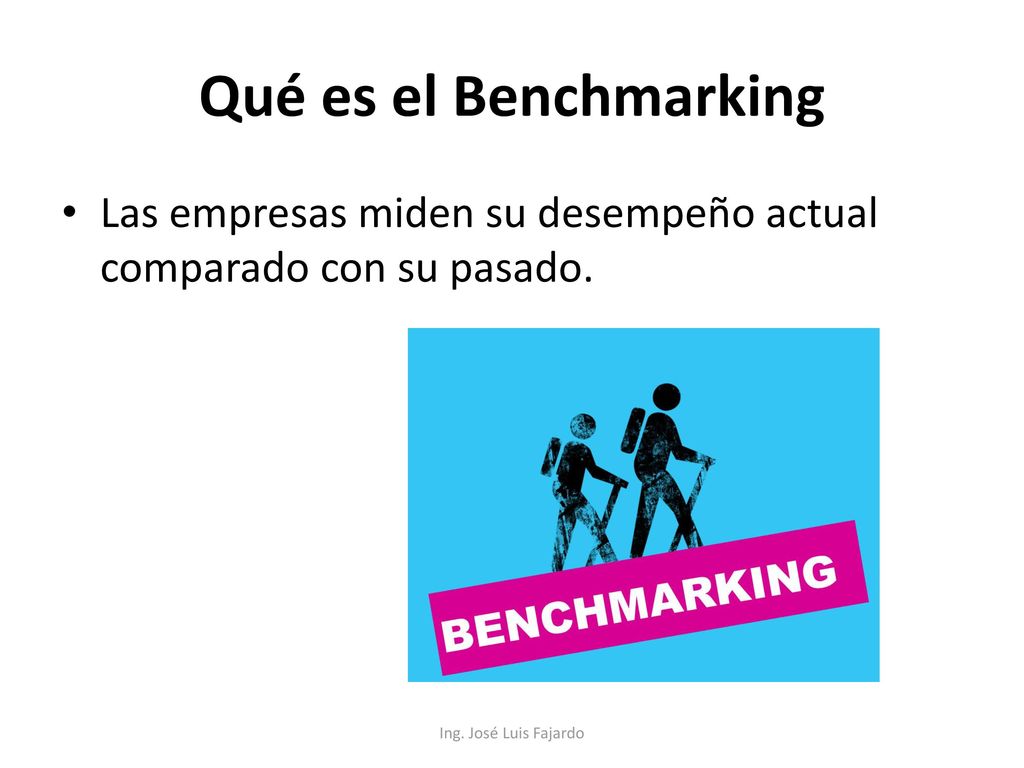 Qué es el Benchmarking Las empresas miden su desempeño actual comparado con su pasado.