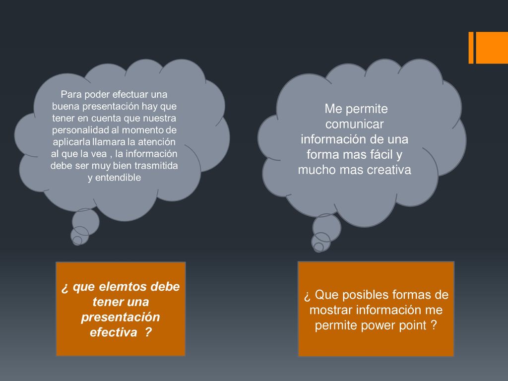 ¿ Que posibles formas de mostrar información me permite power point