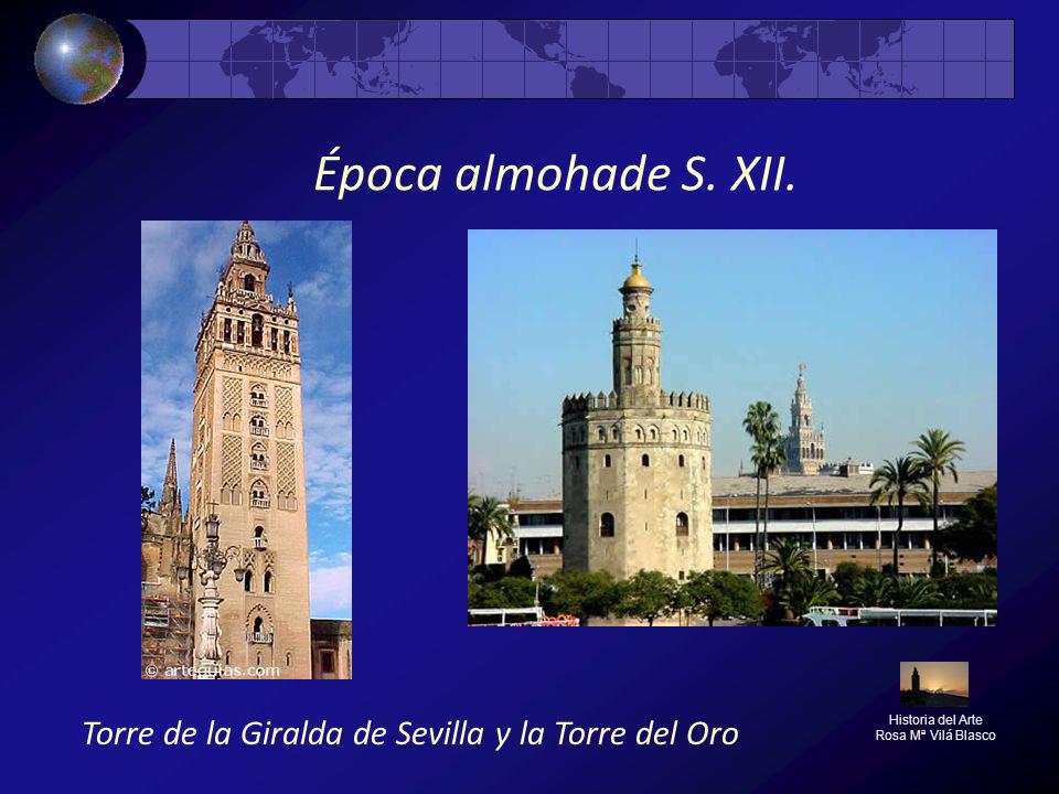 Época almohade S. XII. Torre de la Giralda de Sevilla y la Torre del Oro.