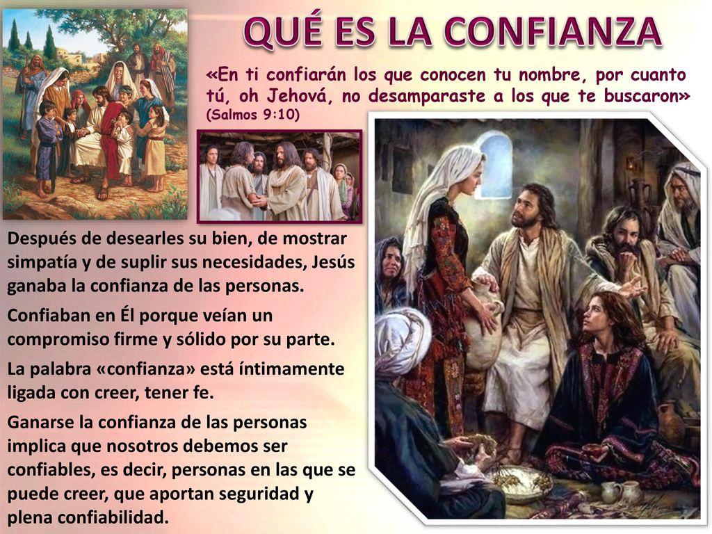 La palabra «confianza» está íntimamente ligada con creer, tener fe.