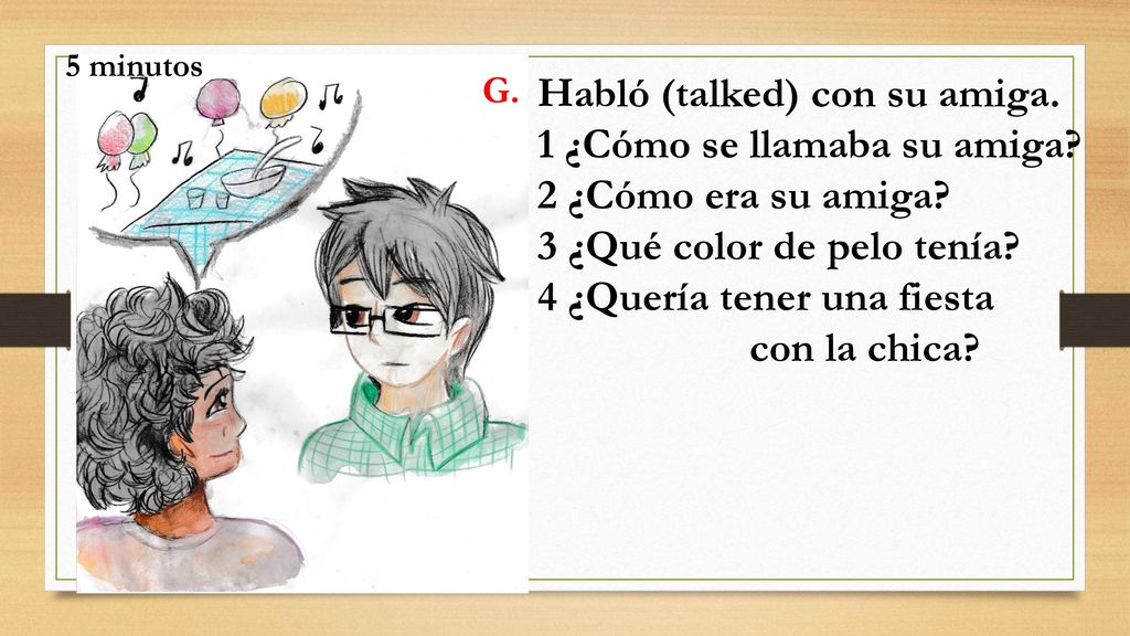 Habló (talked) con su amiga. 1 ¿Cómo se llamaba su amiga