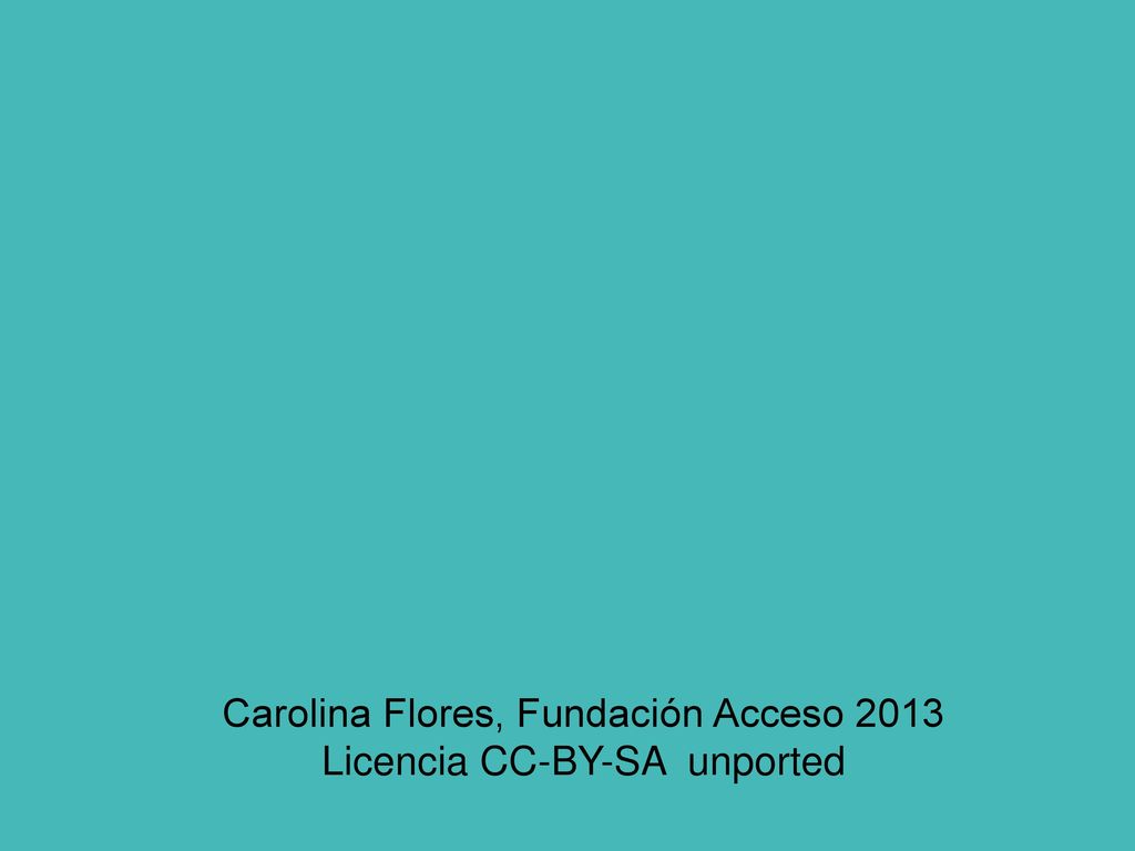 Carolina Flores, Fundación Acceso 2013 Licencia CC-BY-SA unported