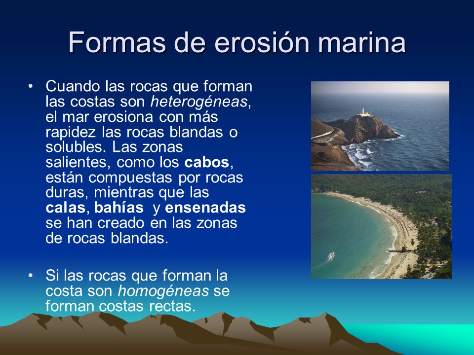 Formas de erosión marina