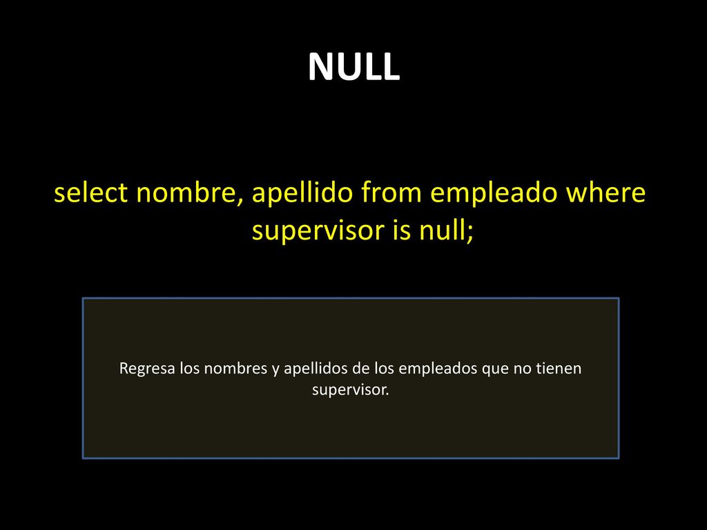 select nombre, apellido from empleado where supervisor is null;
