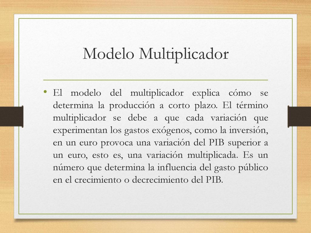 Modelo Multiplicador Keynesiano - ppt descargar