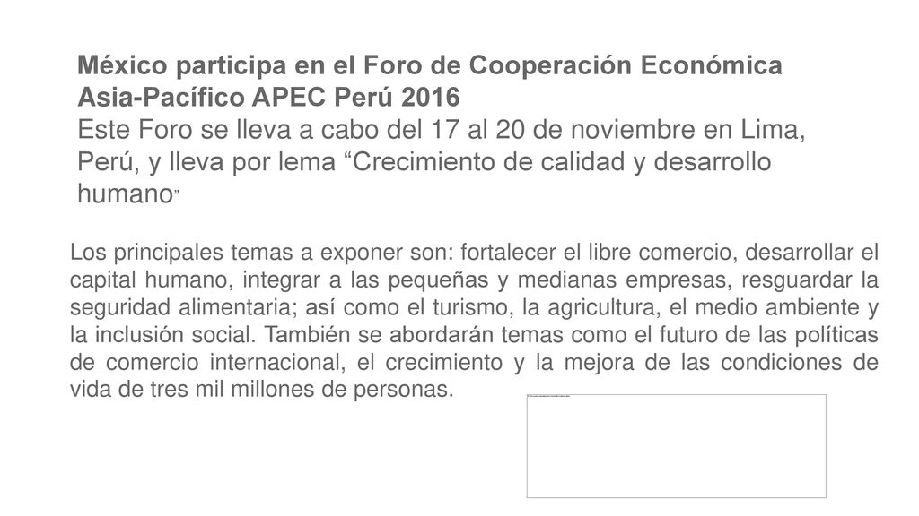México participa en el Foro de Cooperación Económica Asia-Pacífico APEC Perú 2016