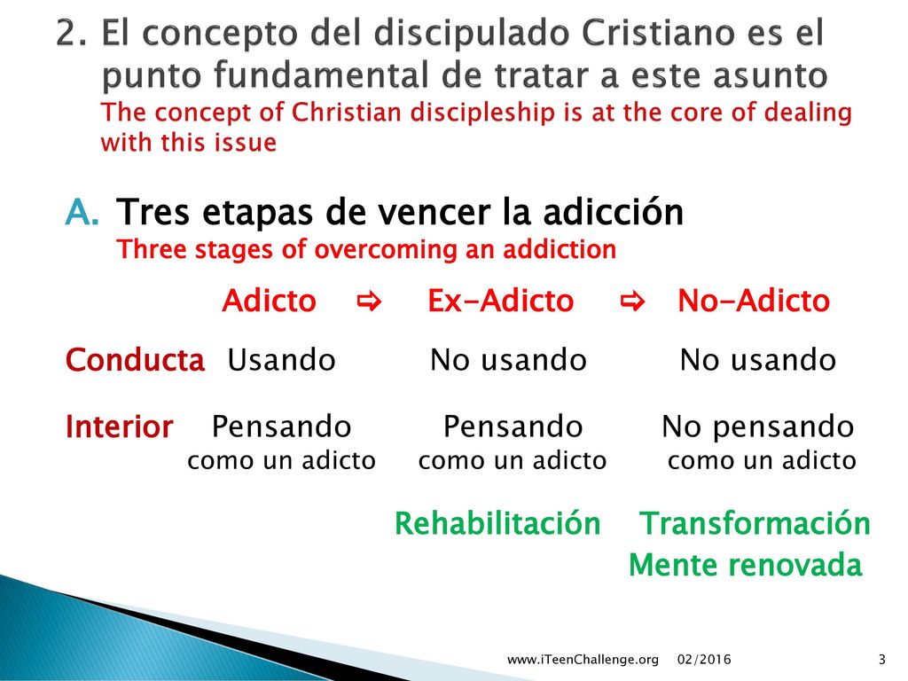 2. El concepto del discipulado Cristiano es el punto fundamental de tratar a este asunto The concept of Christian discipleship is at the core of dealing with this issue