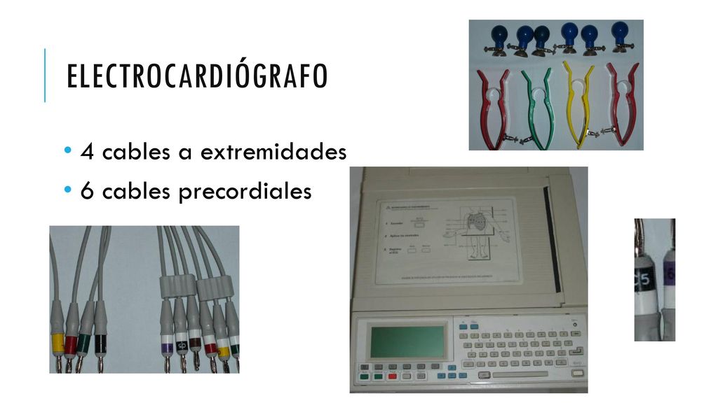 Electrocardiógrafo 4 cables a extremidades 6 cables precordiales