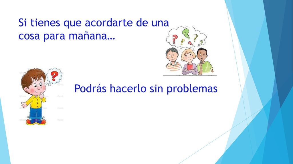Si tienes que acordarte de una cosa para mañana…