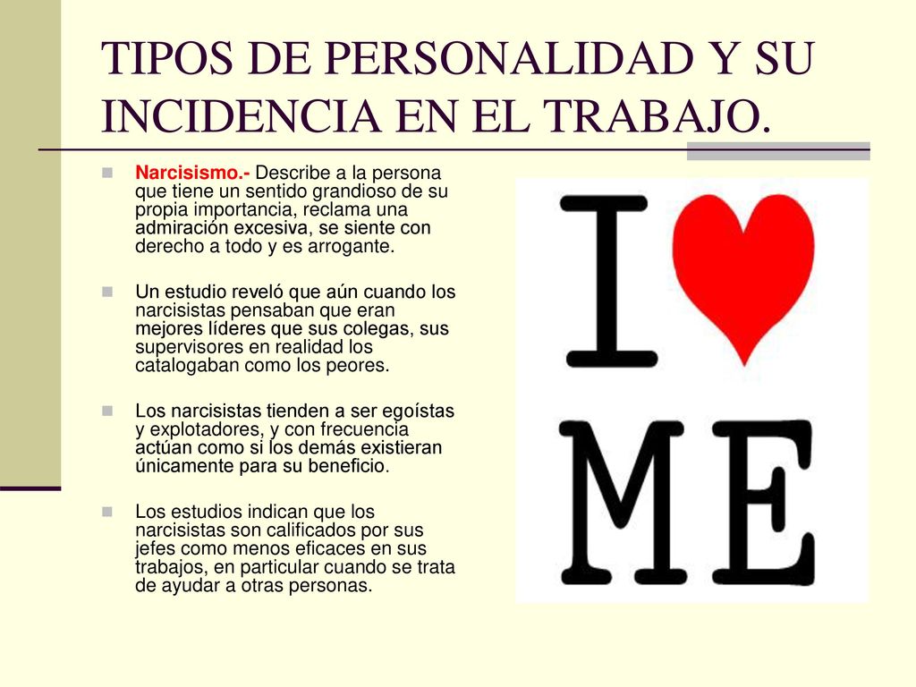 TIPOS DE PERSONALIDAD Y SU INCIDENCIA EN EL TRABAJO.