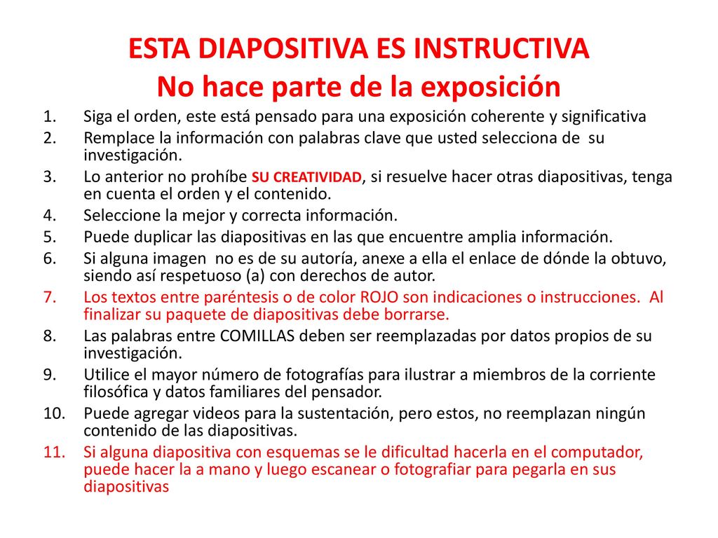 ESTA DIAPOSITIVA ES INSTRUCTIVA No hace parte de la exposición