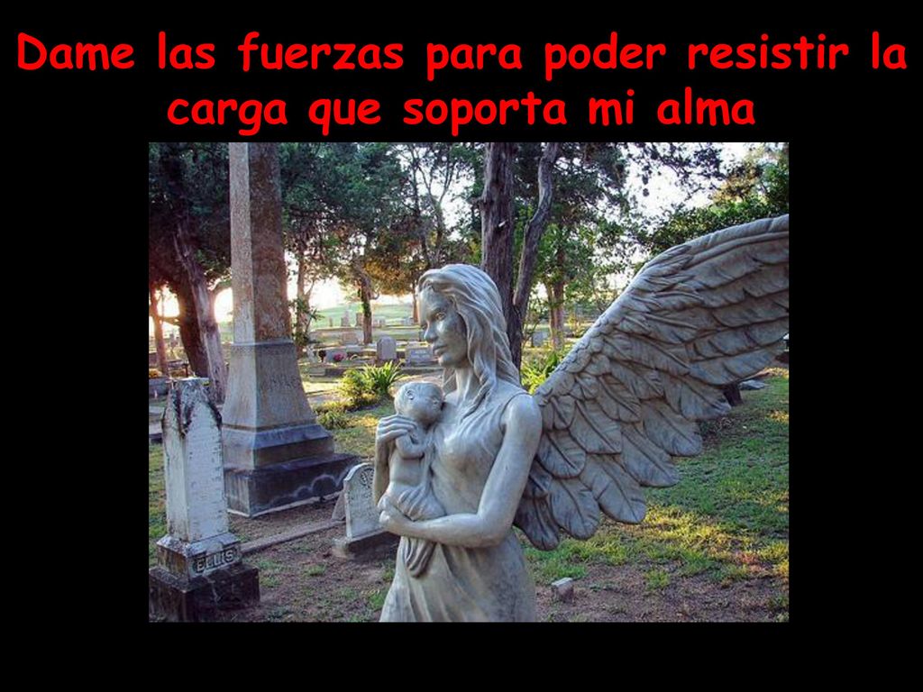 Dame las fuerzas para poder resistir la carga que soporta mi alma