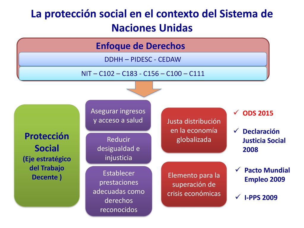La protección social en el contexto del Sistema de Naciones Unidas