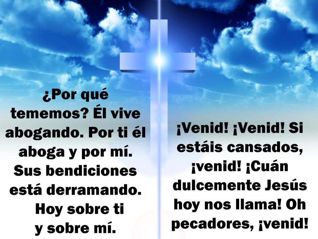 ¿Por qué tememos. Él vive abogando. Por ti él aboga y por mí
