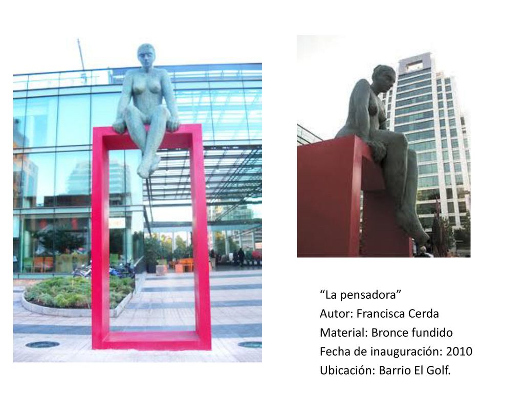 La pensadora Autor: Francisca Cerda. Material: Bronce fundido.
