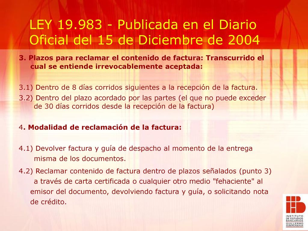 LEY Publicada en el Diario Oficial del 15 de Diciembre de 2004