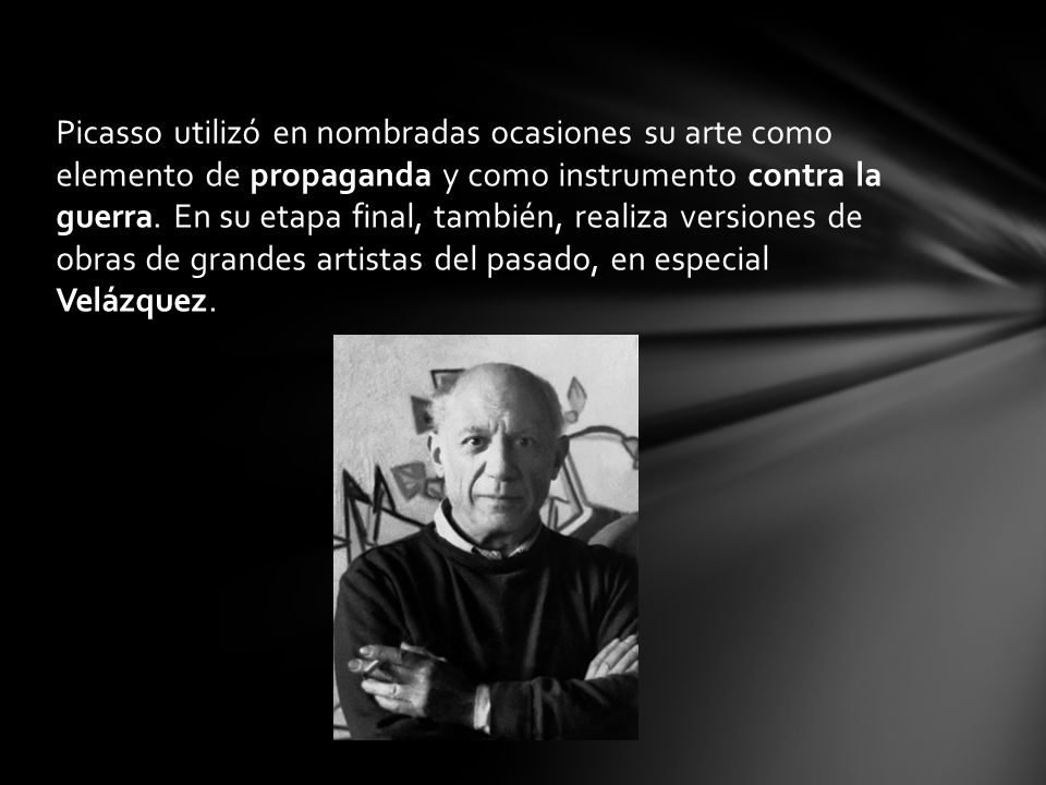 Picasso utilizó en nombradas ocasiones su arte como elemento de propaganda y como instrumento contra la guerra.