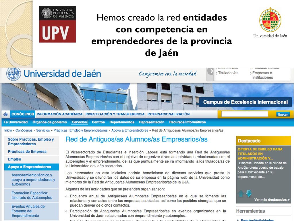 Hemos creado la red entidades con competencia en emprendedores de la provincia de Jaén