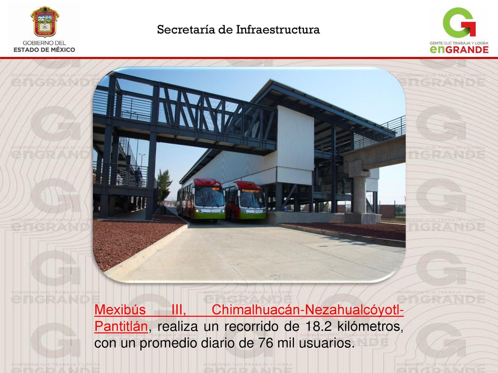 Mexibús III, Chimalhuacán-Nezahualcóyotl-Pantitlán, realiza un recorrido de 18.2 kilómetros, con un promedio diario de 76 mil usuarios.